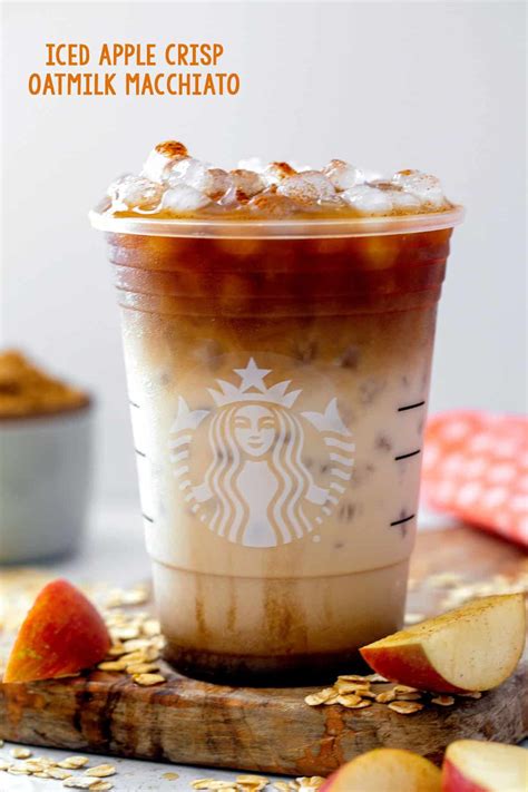 Iced Apple Crisp Oatmilk Macchiato Starbucks Copycat Fall Is In