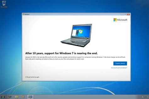 Windows 7 End Of Support Notification Arrives