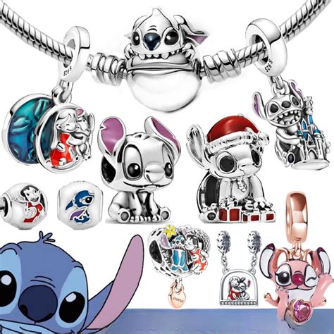 Pandora Bracelet With Lilo And Stitch And Alice In Wonderland Themed