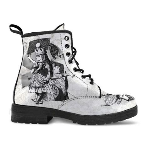 Combat Boots Alice In Wonderland Ts 51 Classic Series Etsy