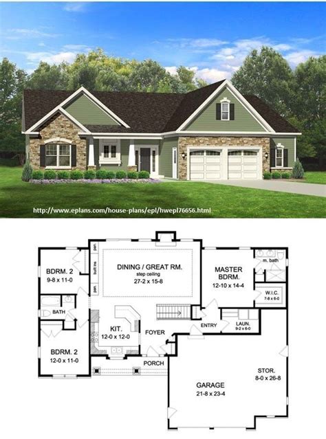 Elegant 1500 Sq Ft House Plans Open Ranch Style Ranch Style House Plan