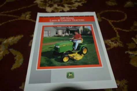 John Deere 200 Series Lawn And Garden Tractor For 1992 Brochure Fcca £19