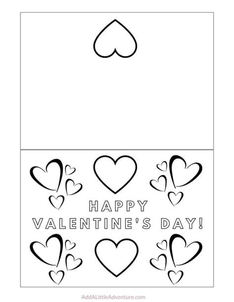 Foldable Free Printable Printable Valentines Day Cards To Color
