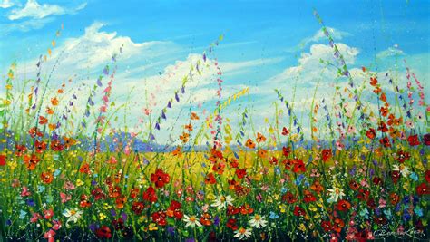 Field Of Summer Flowers Painting By Olha Darchuk Jose Art Gallery
