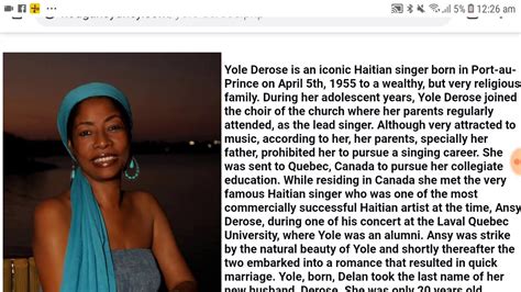 the biography of yole derose haitian lady singer youtube