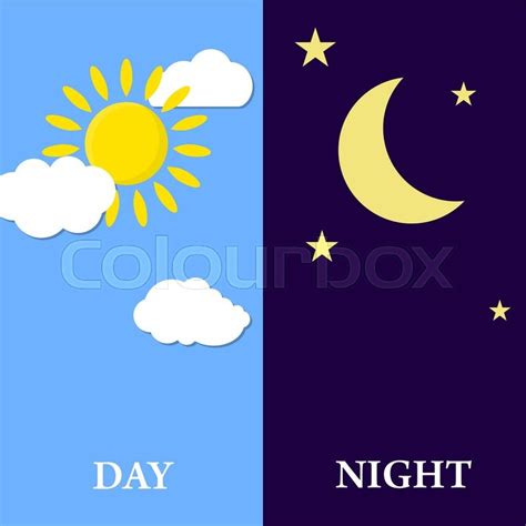 They are dismissive of each other because each perceives the other as being different, and. Day night concept, sun and moon, day night icon vector ...