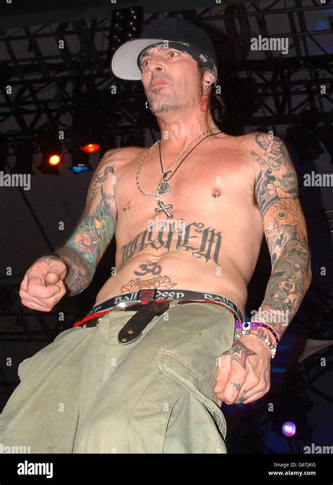 former motley crue drummer tommy lee performing at the ultra music festival at the bayfront in