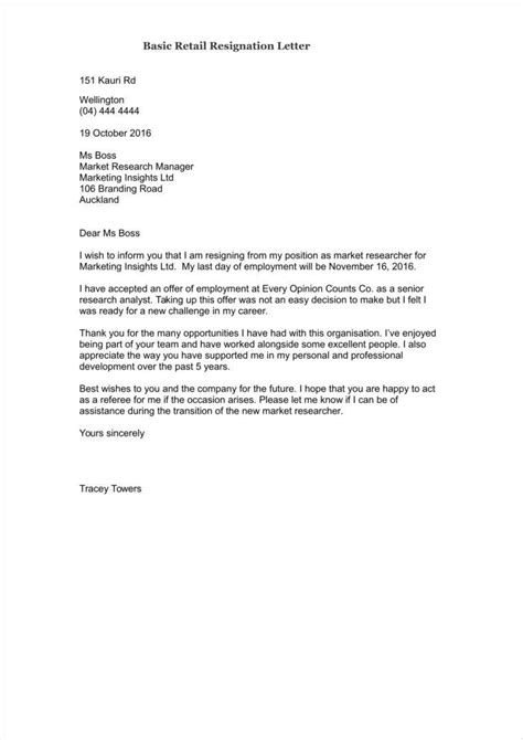 Simple Resign Letter Templates Free Word Pdf Excel Format