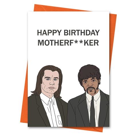 Buy Pulp Fiction Birthday Card Funny Birthday Card Vincent Vega Card
