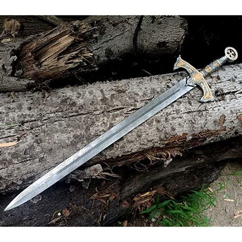 Buy Sword Custom Swords The Real Medieval Viking Damascus Steel