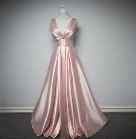 Sexy Satin Pink Evening Dress Prom Dress Custom Made Prom Dresses Pink