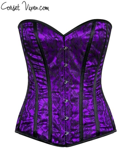 Purple Lace Overbust Corset Fashion Top