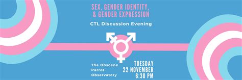 Book Tickets For Ctl Discussion Evening Sex Gender Identity And Gender Expression