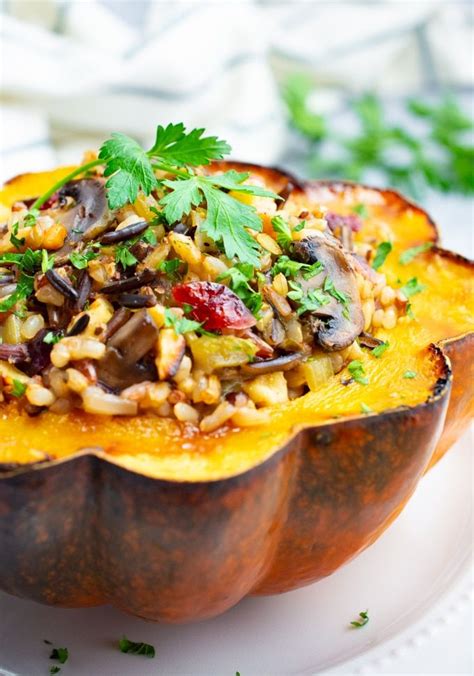 Wild Rice Stuffed Acorn Squash Where You Get Your Protein Wild Rice