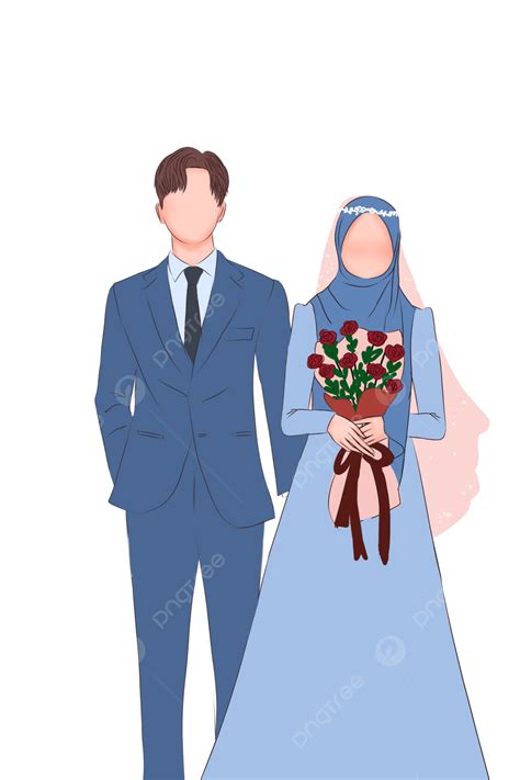 Muslim Wedding Couple White Transparent Muslim Wedding Couple