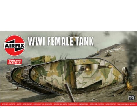 Airfix A01315v Wwi Male Tank Vintage Classics Series 176
