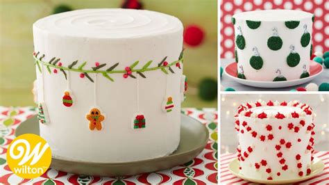 3 Amazingly Easy Christmas Cake Ideas Wilton Youtube