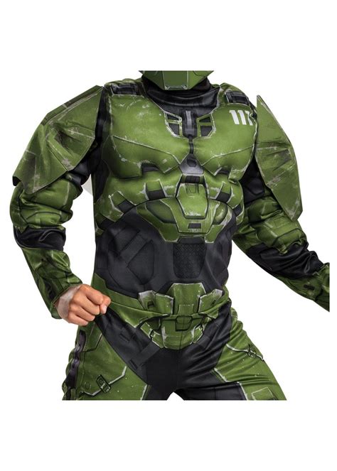 Boys Master Chief Infinite Muscle Costume Video Game Costumes