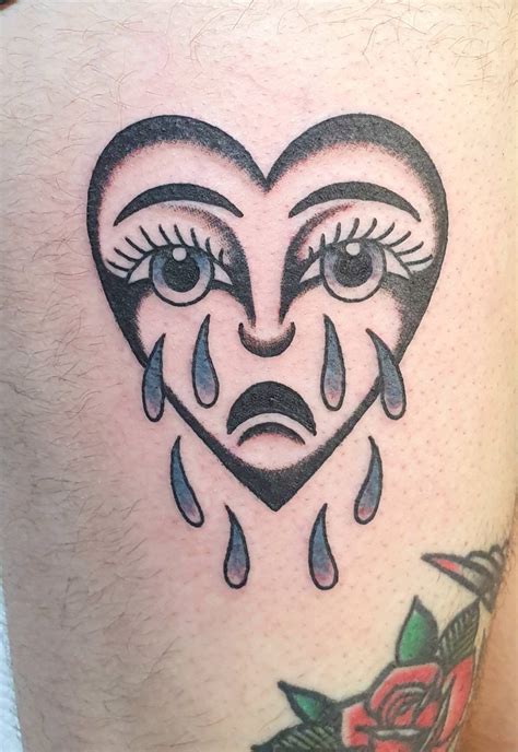 Crying Heart By Joshua Gilbert Classic Tattoo Shellharbour Village