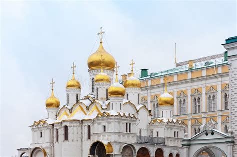 Cathedral Of The Annunciation In The Moscow Kremlin Russia Editorial