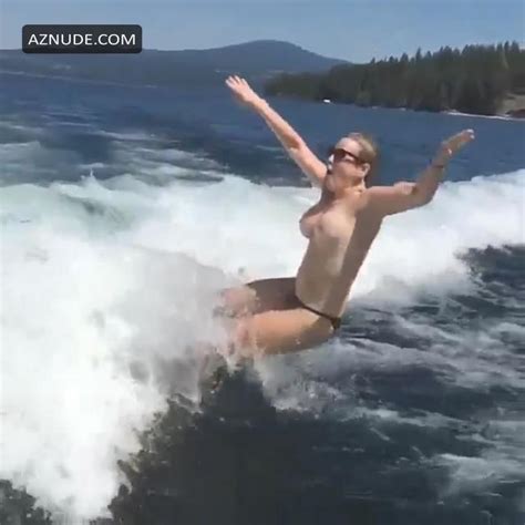 Chelsea Handler Topless Surfing In The Sea Aznude