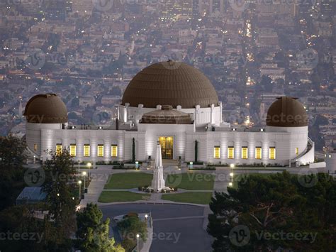Griffith Park Observatory With City Of Los Angeles Behind 792079 Stock