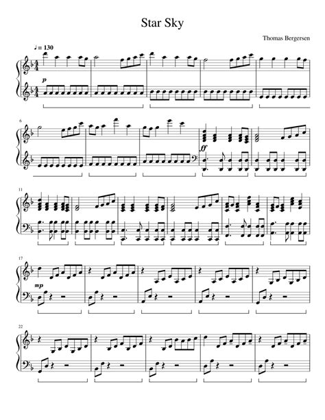 Two Steps From Hell Star Sky Sheet Music For Piano Download Free In