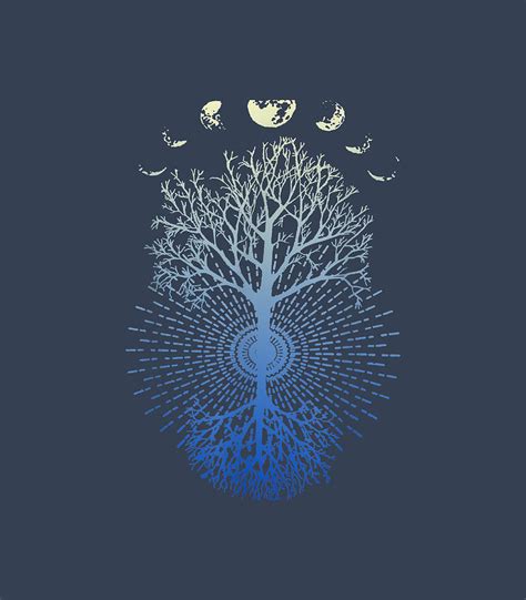 Phases Of The Moon Tree Of Life For Men Women Digital Art By Robert Skyla Fine Art America