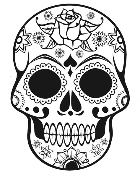 Free Printable Day Of The Dead Skulls
