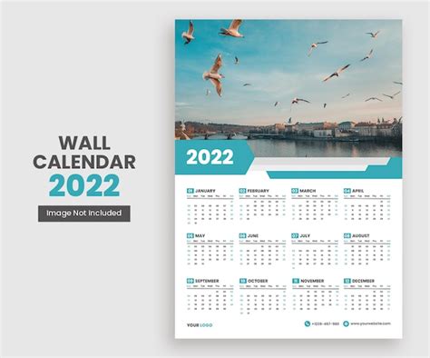 Premium Psd Modern 2022 Wall Calendar Design Print Template