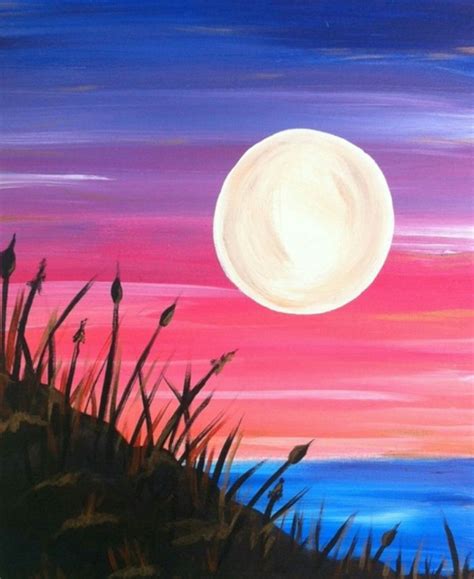 Get 26 Sunset Simple Easy Canvas Painting Ideas For Beginners