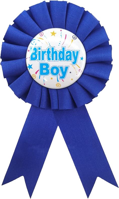 Maggidea Birthday Boy Rosette Badge Blue Birthday Boy Award Ribbon