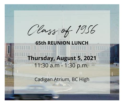 65th Reunion Lunch For The Class Of 1956 Bc High