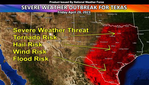 Severe Weather Outbreak Scheduled for the Eastern half of Texas for