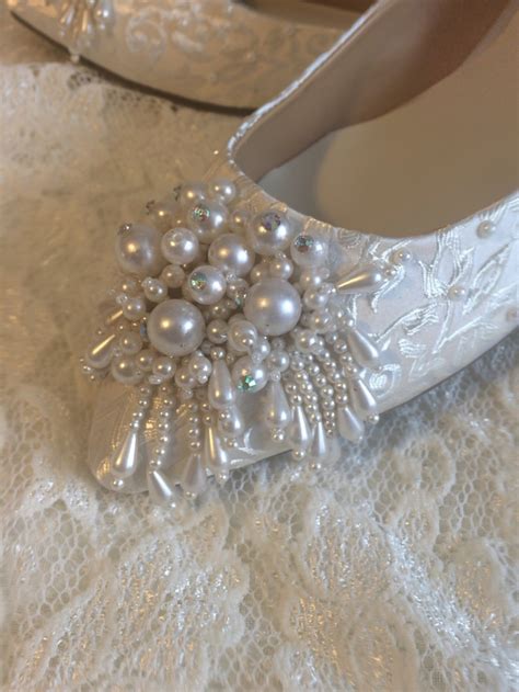 Wedding Shoes Bridal Flats Beaded Rhinestones Hand Embellished Etsy