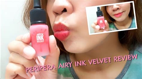 Peripera Airy Ink Velvet Pretty Orange Pink Review Iheartdotie Youtube