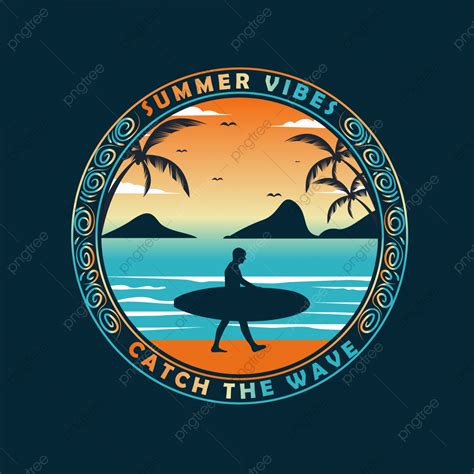 Summer T Shirt Vector Design Images Summer Vibes Surfing T Shirt