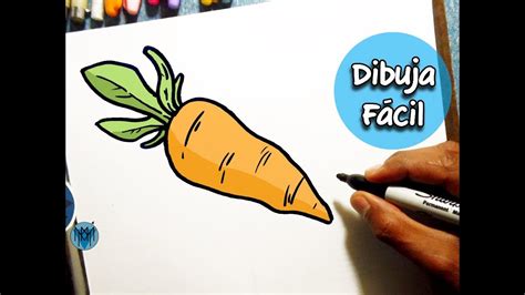 Cómo Dibujar una Zanahoria Fácil Dibustrador Art YouTube