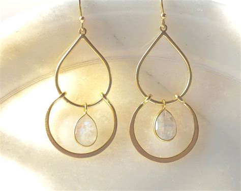 Moonstone earrings, chandelier earrings, moonstone gemstone | Jewelry, Moonstone earrings, Earrings