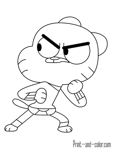 The Amazing World of Gumball coloring pages | Print and Color.com
