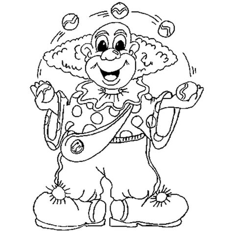 11 best free printable coco coloring pages for kids he is always ready to smile in front of you with a weird face like makeup on his face and lipstick on his lips. Coloriage Clown Jongleur en Ligne Gratuit à imprimer