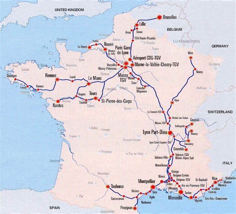 This Is A Map Of The High Speed Trains In France They Set The Record For Fastest Train Going