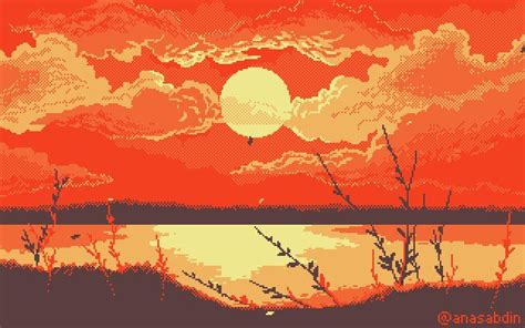 Animated Pixel Art Background Wallpaperin