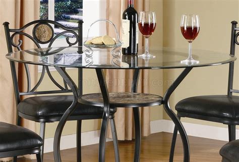 Samples, specials, scratch and dent, warehouse items at outlet prices. Glass Top & Black Metal Base 5Pc Counter Height Dining Set