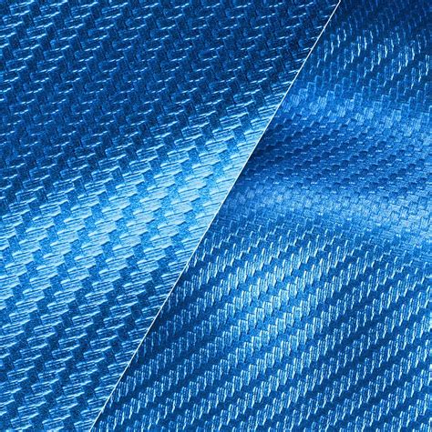Vvivid Blue Metallic Carbon Fiber Weatherproof Faux Leather