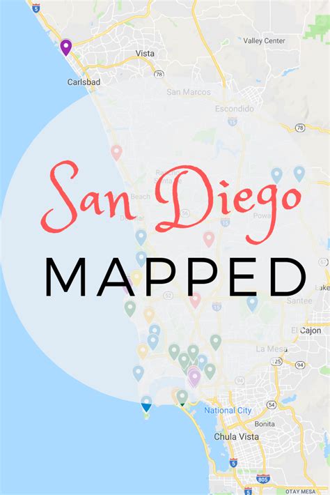 Map Of San Diego Attractions Interactive Valentinas Destinations