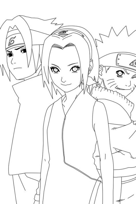 They are able to play games in the nursery like numbers match games and alphabet puzzles and kakashi coloring page. Team 7 Lineart by CrypticRiddlers on DeviantArt | Dessin