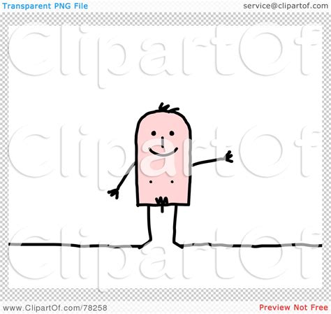 Royalty Free Rf Clipart Illustration Of A Nude Stick People Man By Nl