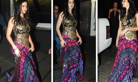 Katrina Wears A Multi Colour Lehenga To A Birthday Party Bollywood