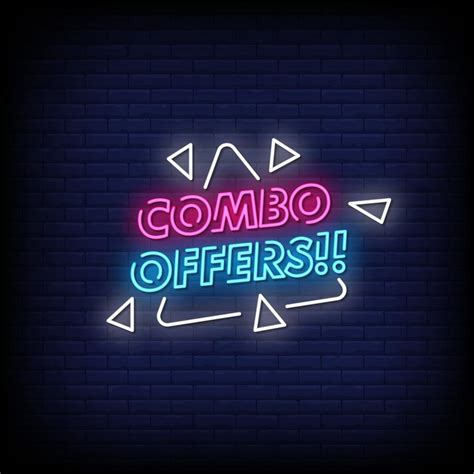 Combo Offers Neon Signs Style Text Vector 2187547 Vector Art At Vecteezy